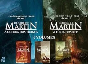 imagem da capa da série de livros as crônicas gelo e fogo